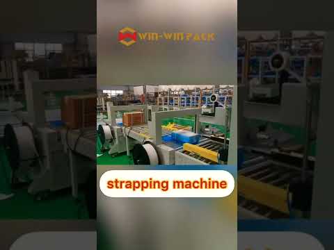 Automatic box sealing machine and strapping machine #packagingmachine #shorts
