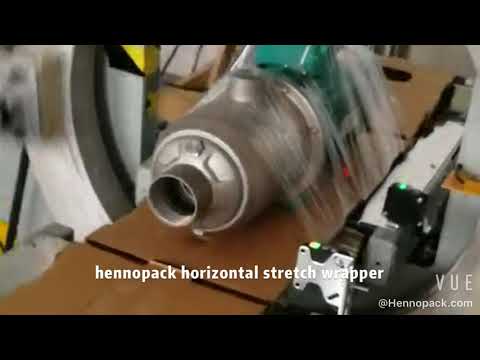 Hennopack horizontal stretch wrapper for motor stretch film wrap