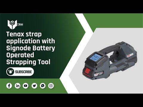 Tenax strap application with Signode Battery Operated Strapping Tool