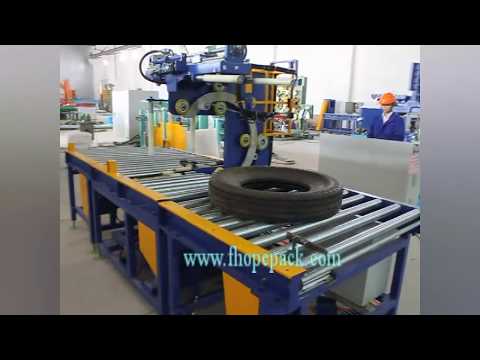 Automatic horizontal stretch wrapper for tyre --Fhope