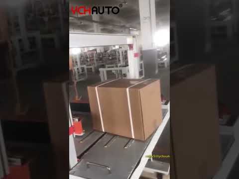 Automatic flap fold carton machine,combine with strapping machine.WhatsApp +86 18811870885