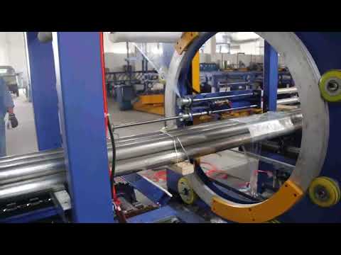 orbital stretch wrapper for Same Distance wrapping strapping the bundle