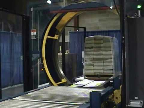 Lantech Lan-ringer Automatic Horizontal Stretch Wrapper -- Stacked