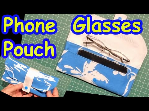 How to sew easy envelope clutch for mobile phone and glasses