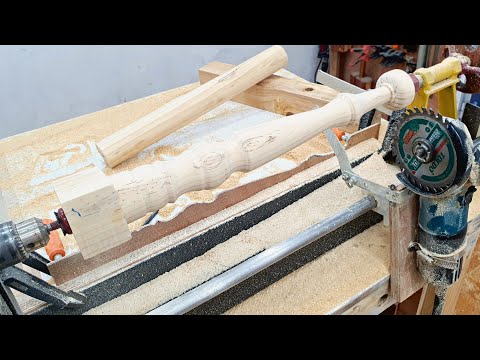 DIY Wood Lathe Upgraded Version || It&#039;s Easy To Do This || Homemade Lathe