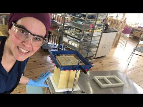 Cutting 345 Sand Dune Soaps Using SoapEquipment.com&#039;s Manual Cutter Review Part 2