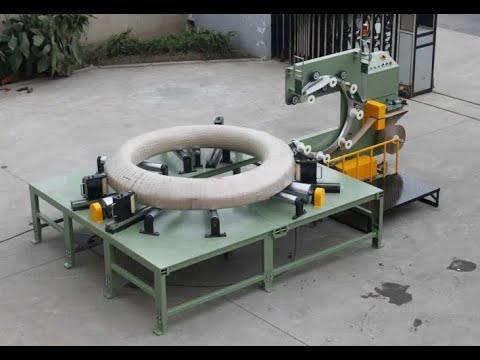 Steel wire coil packing machine Cable wire Wrapping Machine iron coil pipe roll wrap machine