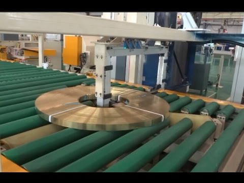Automatic coil strapping machine in packing line