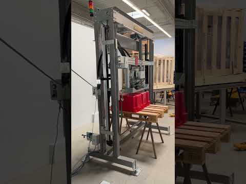 Strapping machine for strapping with plastic strap.