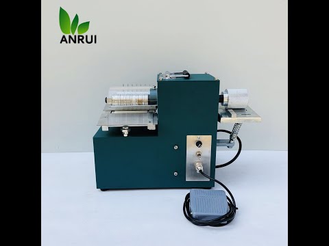 Video of shoe leather upper strap cutting machine MM