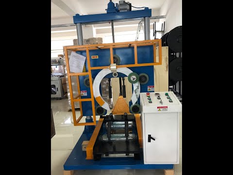 Vertical Ring Type Wrapping Machine for Tires Coils Wrapping #coilwindingmachine #tires