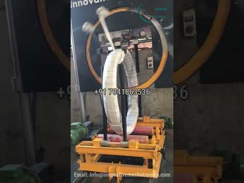 Big wire coil stretch wrapping machine | Big steel wire pacing machine