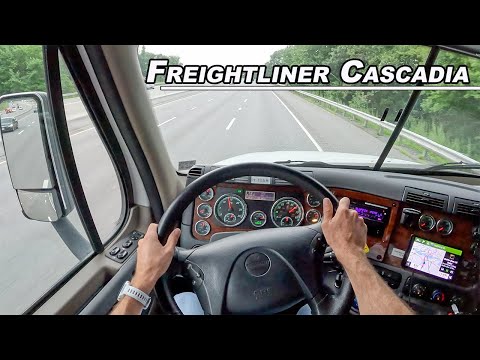 2019 Freightliner Cascadia with 44&#039; Trailer - Hauling Race Cars with Toterhome (POV Drive)