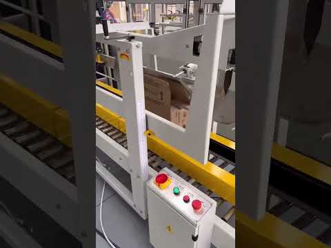 FOL carton sealer +PP strapping machine ,Overlap flap FOL case sealing machine ,Inline box strapper
