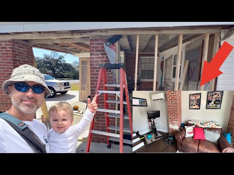 How we turned our CARPORT into a Living Room! (part 2)