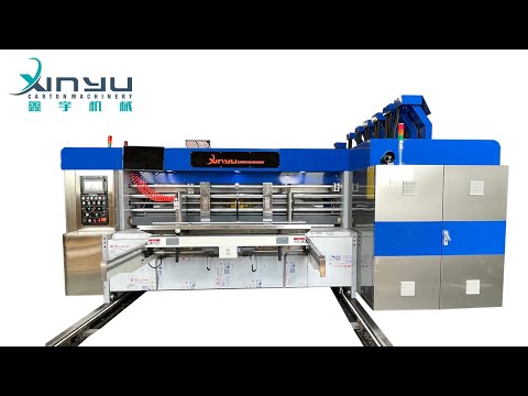 #stitching #box Lead edge feeder 3 colors bottom printer die cutting folder glue stitching machine