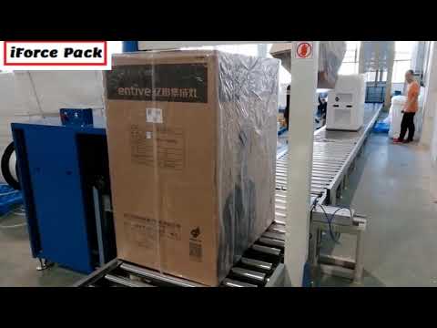 Big carton box washing machine carton strapping sealing machine packing video