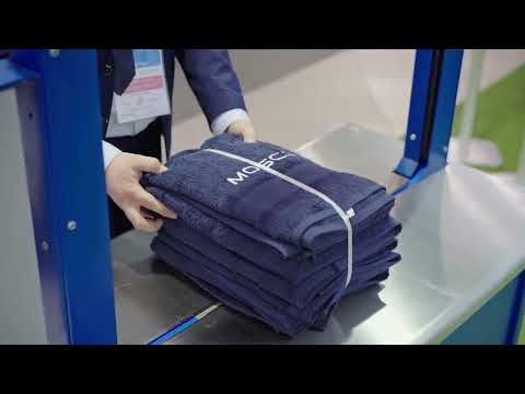 MOSCA RO-M Fusion - Automatic Strapping Machine for the Laundry Industry (Towels)