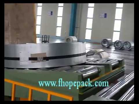 Coil upender and coil packing machine
