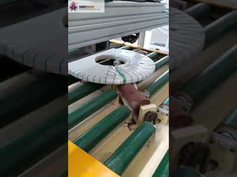 Steel coil strapping machine by PET belt for eye through banding