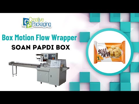 Soan Papdi Box ( indian Sweet ) | Horizontal Flow Wrapping Machine (Box Motion)