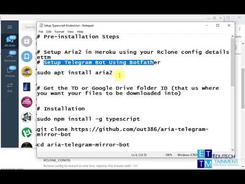 How to Setup a Typescript Aria Telegram Torrent Mirror Bot