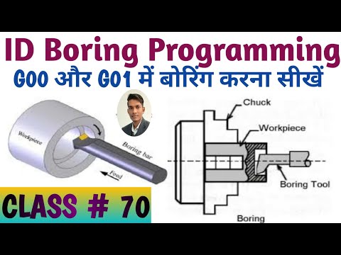 How to make Boring program in CNC turning machine|| Boring program in G00 &amp; G01 Code||Boring program