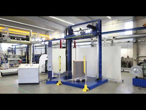 MOSCA KZV-111-Combi - Fully Automatic Pallet Strapping Machine with integrated Stretch Wrapper