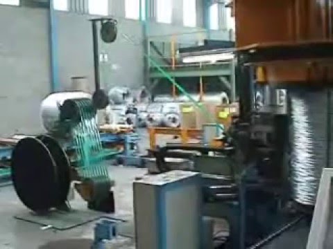 Wire coil compactor and strapping machine