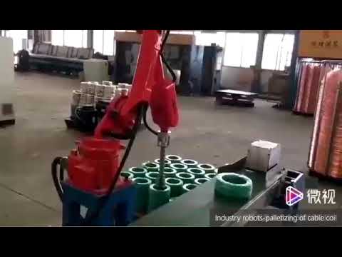 Industry robot palletizing of cable coil