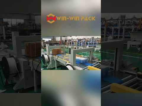 Fully automatic case sealer machine with strapping machine #packagingautomation #shorts