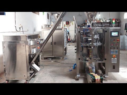 Collar Type Auger Filler Pouch Packing Machine Besan 50gm To 1kg #viral #trending #youtube #video