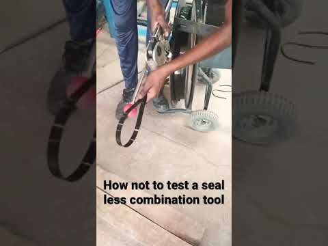 How not to test a combination tool #strapping #strappingsealmachine #strap #steelstrap #packing
