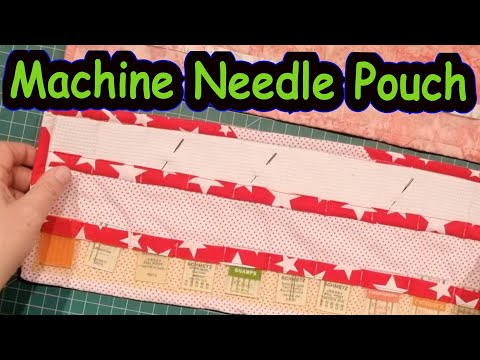 DIY Sewing machine needle pouch easy sewing needle storage project