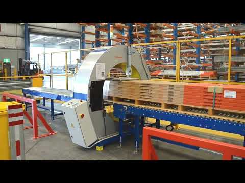 Orbital stretch wrapping machine horizontal type cling film wrapper