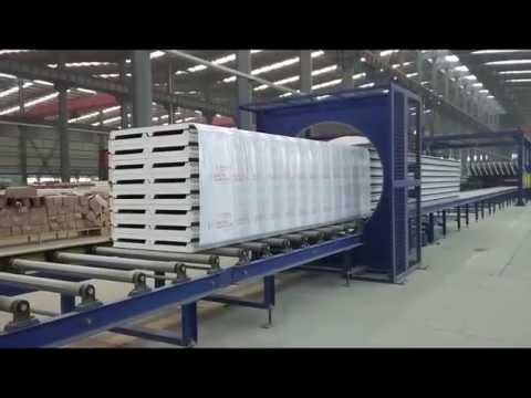 Sandwich Panel wrapping machine and packing line