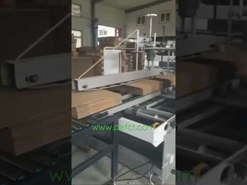 automatic carton box folding gluing machine with automatic strapping machine made by Qingdao Perfect