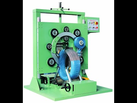Automatic steel wire coil packing machine