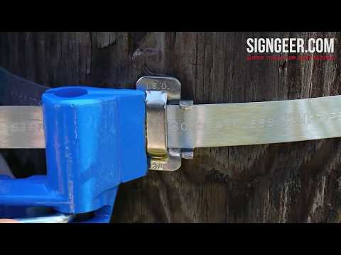 How to use a steel banding tool. Sign Banding System. SIGNGEER.COM