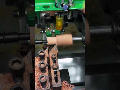 Woodworking double turning machine cutting test- Good tools and machinery make work easy