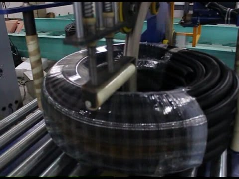 Automatic hose coil packing machine/packing line