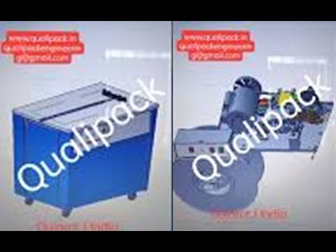 semi automatic box strapping machine mechanism / box strapping machine design