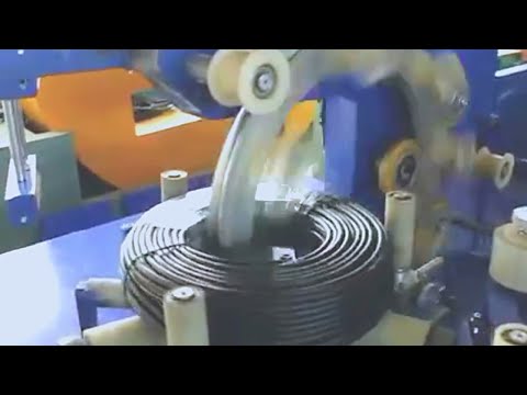 semi automatic electric cable wrap packing machine wire coil film wrapper