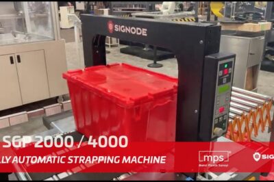 Fully automatic strapping machine capable of high performance and efficiency.