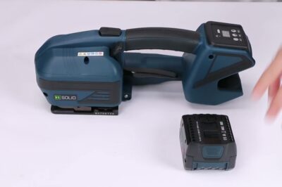 Using an Electric Strapping Machine for Packaging.
