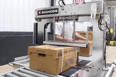 Fully Automatic Strapping Machine for Efficient Packaging.