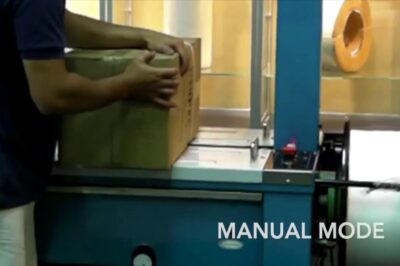 Automatic strapping machine with model TP 6000.
