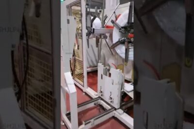 Pipe coiling and strapping machine that coils and secures pipes automatically.