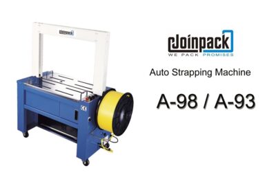 Machine for automatic strapping with model numbers A-98/A-93.