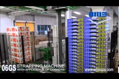 Horizontal Strapping Machine with 06GS Model for securing packages.